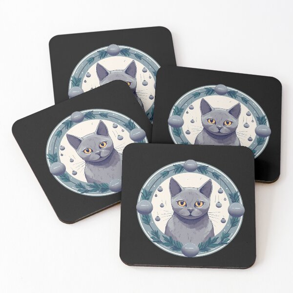 Item preview,  Russian Blue Cat Xmas Ornament, Love Cats designed and sold by Logiamerch.