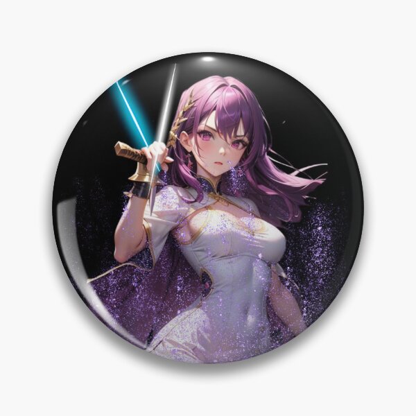 Item preview, Royal Purple Warrior - Powerful Waifu Print designed and sold by Anime-Community.