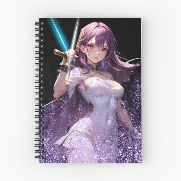 Item preview, Royal Purple Warrior - Powerful Waifu Print designed and sold by Anime-Community.