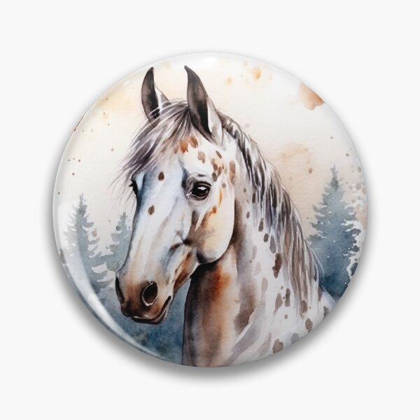 Item preview, Merry Xmas Appaloosa spotted horse watercolour, Native American Indian horse,  designed and sold by LorrieBee.