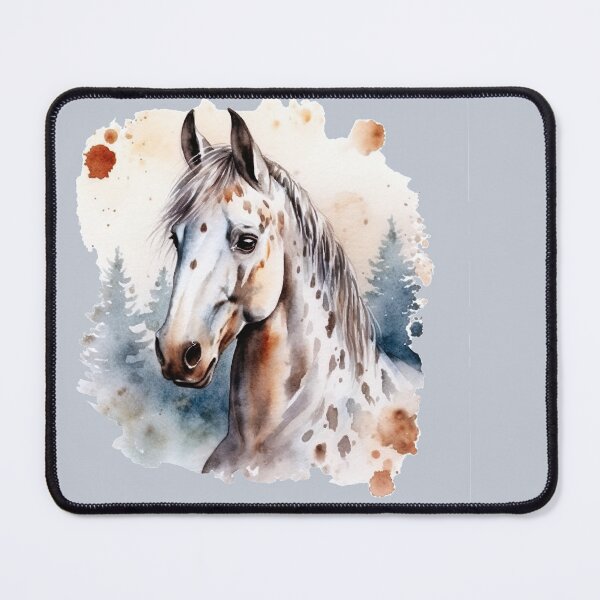 Item preview, Merry Xmas Appaloosa spotted horse watercolour, Native American Indian horse, designed and sold by LorrieBee.