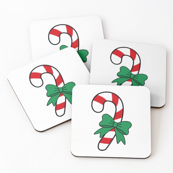 Item preview, Candy cane and green bow hand drawn illustration designed and sold by Anngozza2.