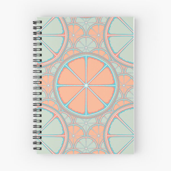 Item preview, Retro Citrus Sunset on Sea Polka Dot Mandala Scallop designed and sold by Triplicate Limited.