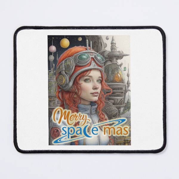 Item preview, Merry Space-Mas; Christmas; Fantasy; designed and sold by StickerApe.