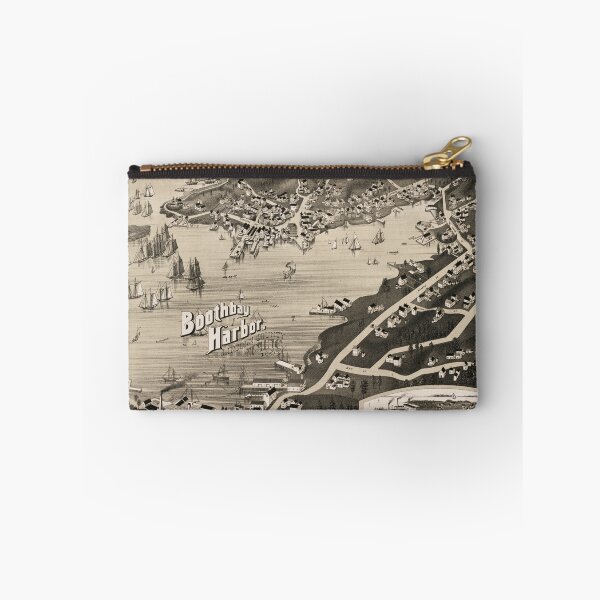 Item preview, Vintage Pictorial Map of Boothbay Harbor ME (1885) designed and sold by BravuraMedia.