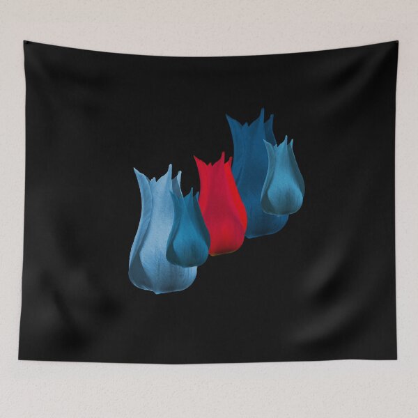 Item preview, Red and Blue Abstract Tulips designed and sold by OneLook.
