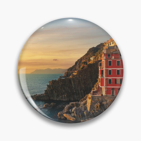 Item preview, Wonderful sunset over Riomaggiore fishing village. Cinque Terre, Italy designed and sold by Stefano Orazzini.