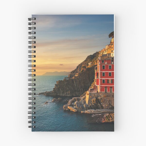Item preview, Wonderful sunset over Riomaggiore fishing village. Cinque Terre, Italy designed and sold by Stefano Orazzini.
