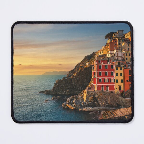 Item preview, Wonderful sunset over Riomaggiore fishing village. Cinque Terre, Italy designed and sold by Stefano Orazzini.