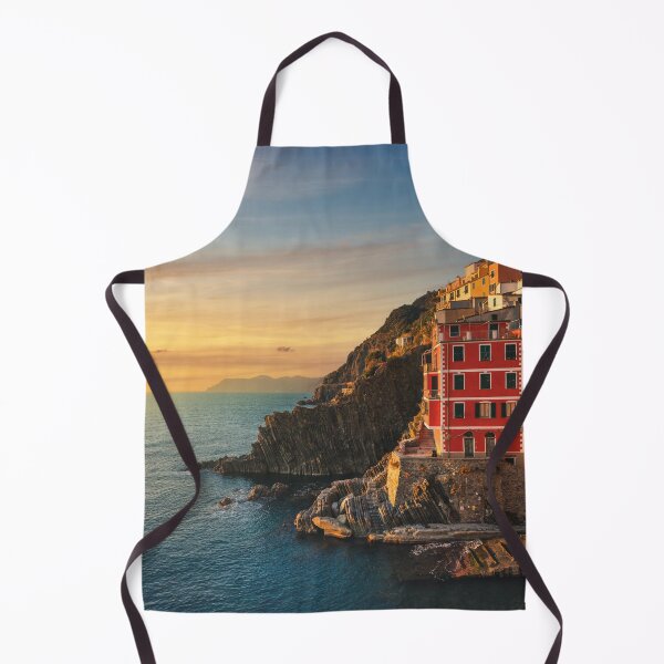 Item preview, Wonderful sunset over Riomaggiore fishing village. Cinque Terre, Italy designed and sold by Stefano Orazzini.