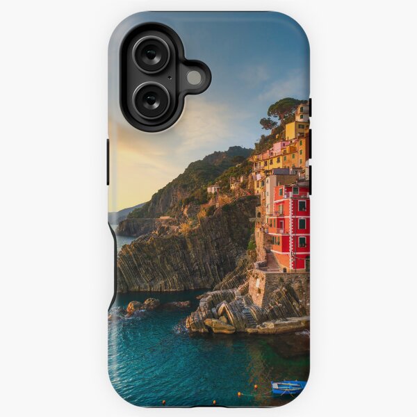 Aperçu de l'œuvre Village de pêcheurs de Riomaggiore au coucher du soleil. Cinque Terre, Italie créée et vendue par Stefano Orazzini.