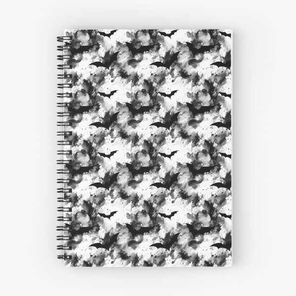 Aperçu de l'œuvre Chauves-souris abstraites de vengeance nocturne sur blanc créée et vendue par Spookyashell.