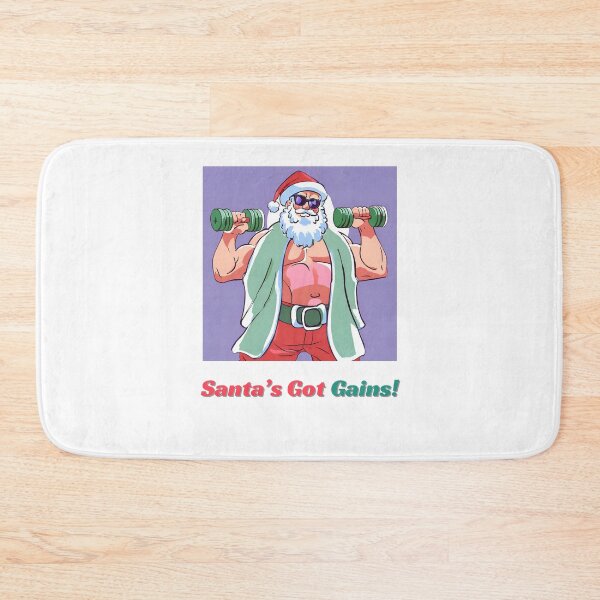 Item preview, Mens Santa Gains Workout Health Fitness Holiday Christmas Xmas Gifts for Him designed and sold by healthnuthols.