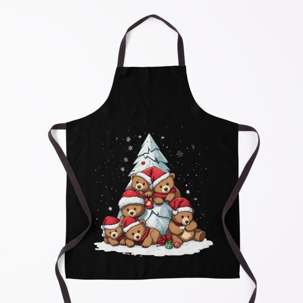 Item preview, Bear Christmas Tree in Snow Funny Family Bear Chistmas Hat designed and sold by Peculiarts.