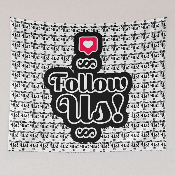 Item preview, Follow Us - Red heart designed and sold by ShabayekShop.