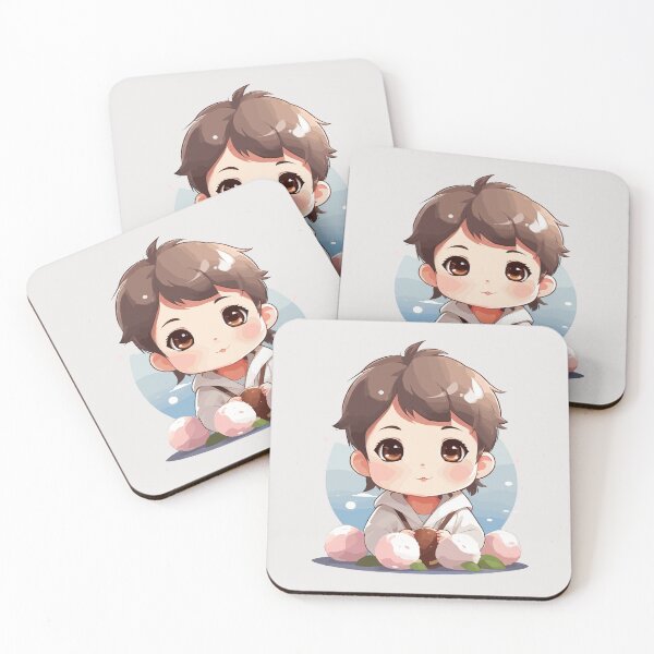 Item preview, Mochi Moments: Cute Boy Delights in Adorable Mochi Eating  designed and sold by InkInspiratons.