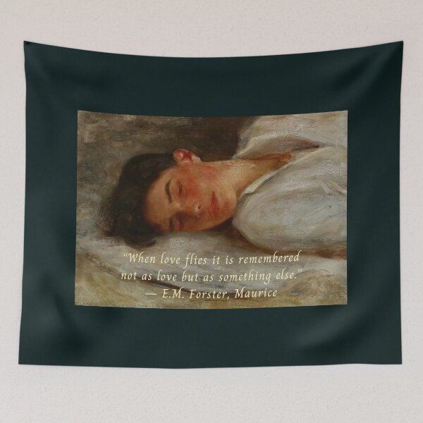 Item preview, E.M. Forster quote: When love flies it is remembered not as love but as something else. designed and sold by artbleed.