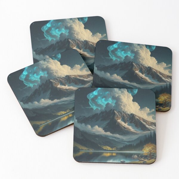 Item preview, Mountain with misty clouds and lake designed and sold by Yarnith.