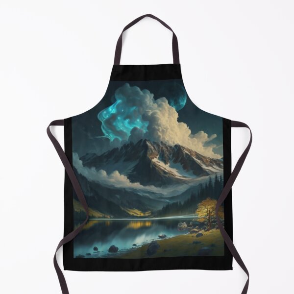 Aperçu de l'œuvre Montagne avec nuages brumeux et lac créée et vendue par Yarnith.
