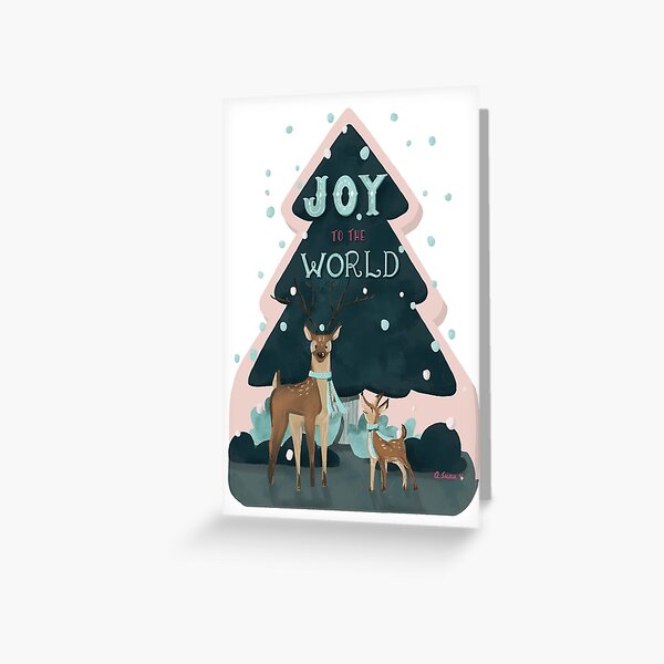 Item preview, cute reindeers - Joy to the world designed and sold by Audreysuau.