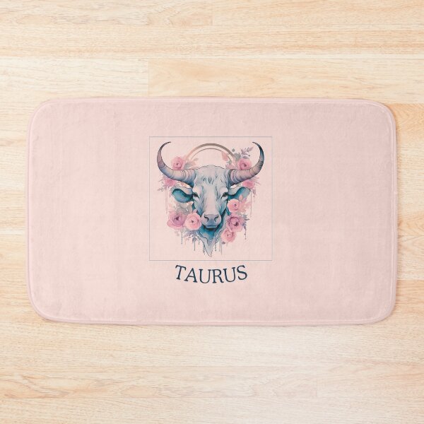 Item preview,  Colourful Taurus  Zodiac- Horescope/SunSign Theme  on pink back ground designed and sold by CosmicNook1.