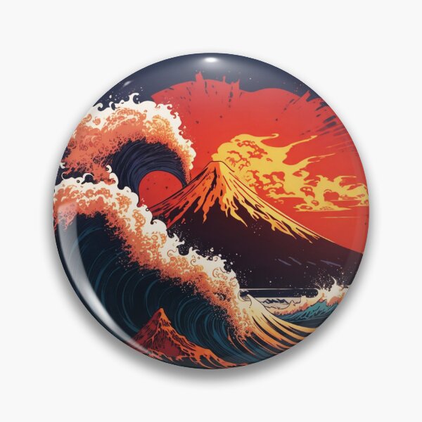 Item preview, Vintage Volcano Eruption and Tsunami in Hawaii designed and sold by NautiChic.