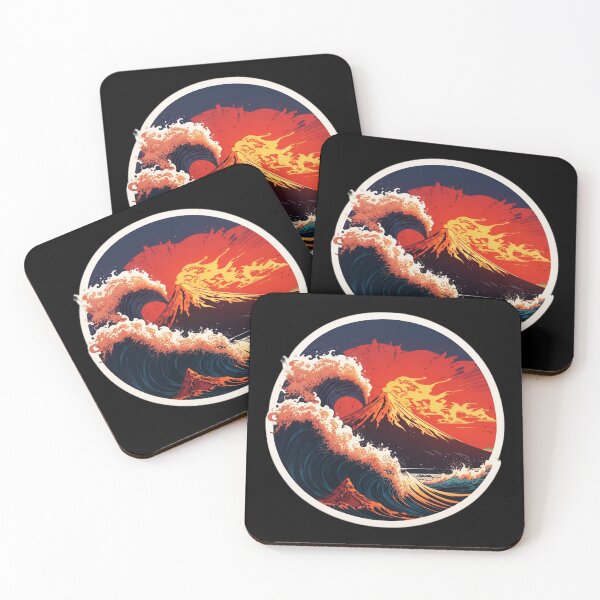 Item preview, Vintage Volcano Eruption and Tsunami in Hawaii designed and sold by NautiChic.
