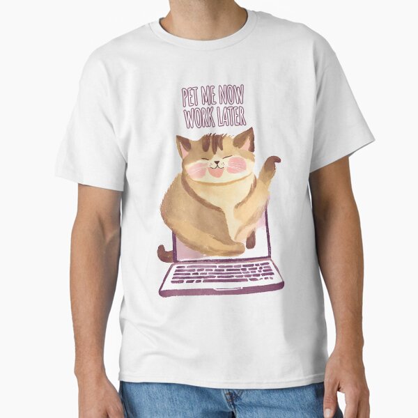 Item preview, Pet Me Now Work Later - Kitten Cat out of Laptop designed and sold by Millusti.