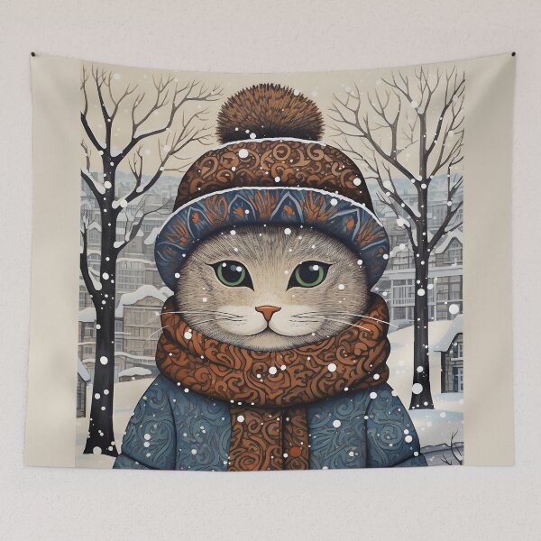 Item preview, Cat in Hat Funny Christmas Cat Lover Gift designed and sold by SecretDicer.