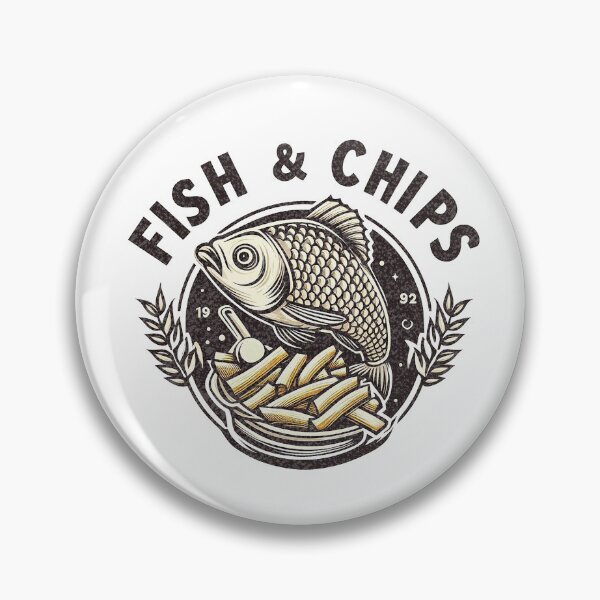 Item preview, Fish n Chips logo designed and sold by PickledjoArt.