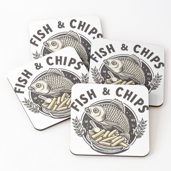 Item preview, Fish n Chips logo designed and sold by PickledjoArt.