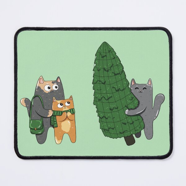 Item preview, Cats Buying A Christmas Tree Print designed and sold by Julia Sol.