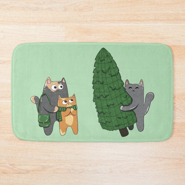 Item preview, Cats Buying A Christmas Tree Print designed and sold by Julia Sol.