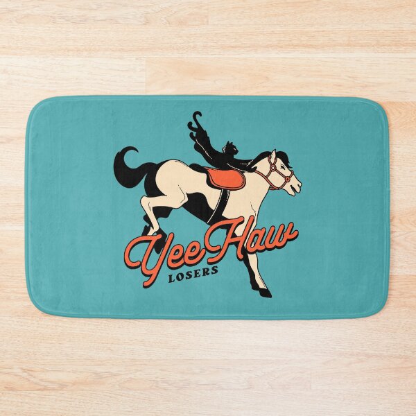 Item preview, Yee Haw Black Cat in blue designed and sold by charcoalcatco.