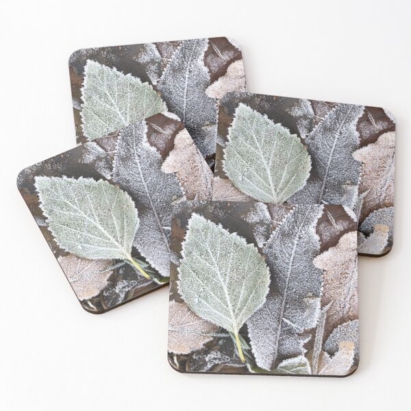 Item preview, autumn leaf with veins is covered with frost designed and sold by mrivserg.