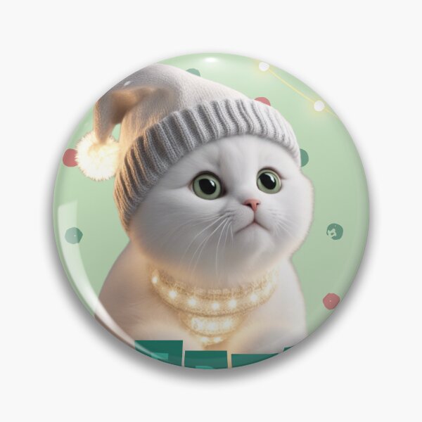 Item preview, Cute Cat Wishing a Merry Christmas designed and sold by ALITTLETOWN.