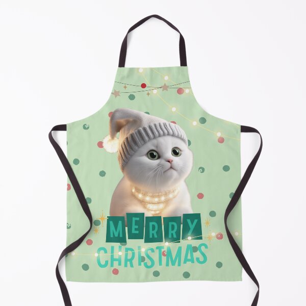 Item preview, Cute Cat Wishing a Merry Christmas designed and sold by ALITTLETOWN.