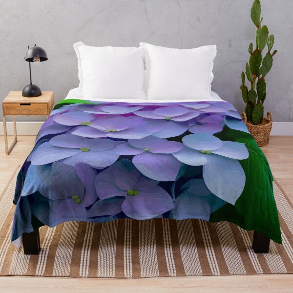 Item preview, Purple Hydrangea Blossoming Flowers designed and sold by Vicky Brago-Mitchell®.