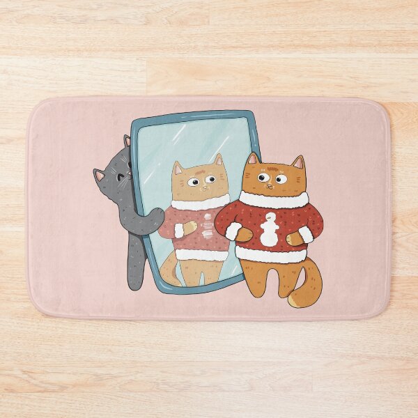 Item preview, Christmas Sweater Buying Kitty Print designed and sold by Julia Sol.
