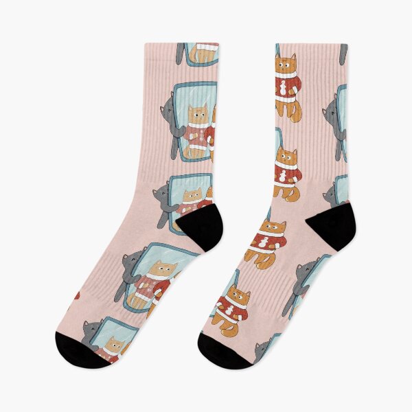 Item preview, Christmas Sweater Buying Kitty Print designed and sold by Julia Sol.