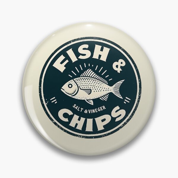 Item preview, Fish n Chips logo designed and sold by PickledjoArt.