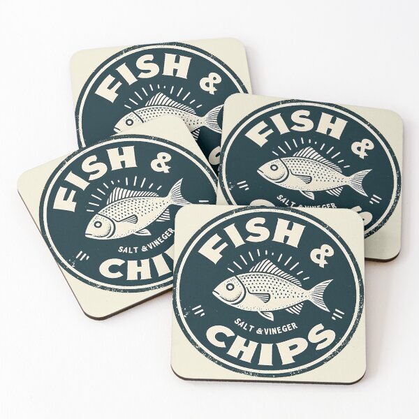 Item preview, Fish n Chips logo designed and sold by PickledjoArt.