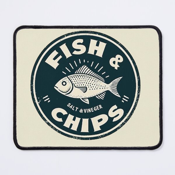 Item preview, Fish n Chips logo designed and sold by PickledjoArt.