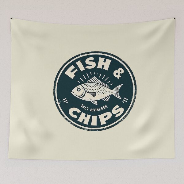 Item preview, Fish n Chips logo designed and sold by PickledjoArt.