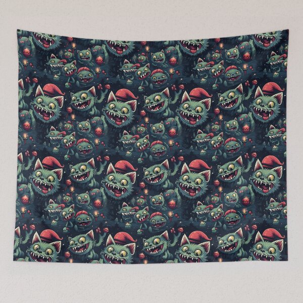 Item preview, Christmas Zombie Cats pattern designed and sold by Sp3ctrumOfColor.