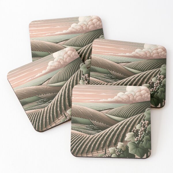 Item preview, Sunset Serenity Over Rolling Vineyards designed and sold by PictorialWhimsy.