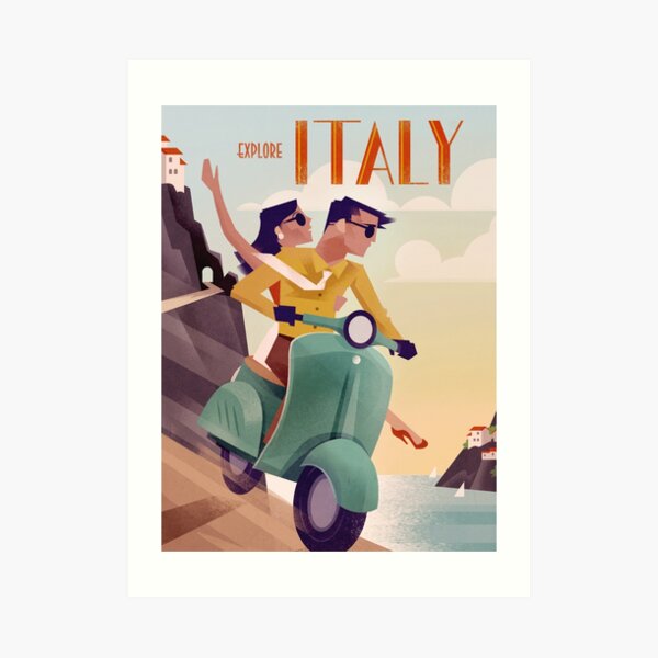 Italy Vintage Travel Poster Art Print