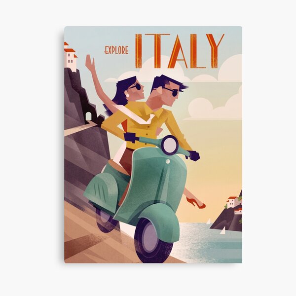 Italy Vintage Travel Poster Canvas Print