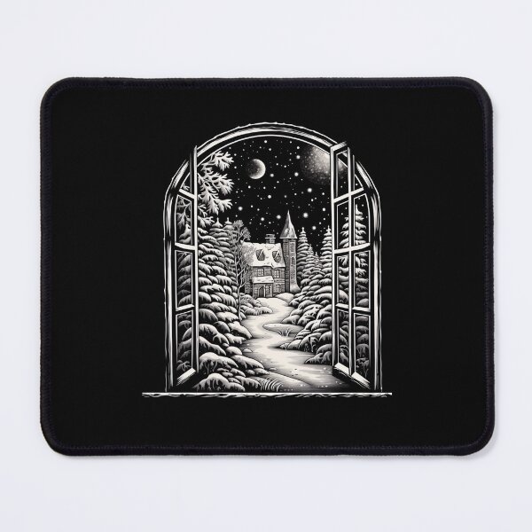 Item preview, Winter Night Scene Window Pictures for Chalk Marker  designed and sold by AnnaMDesign.