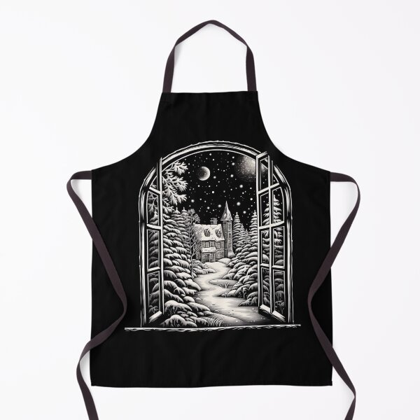 Item preview, Winter Night Scene Window Pictures for Chalk Marker designed and sold by AnnaMDesign.